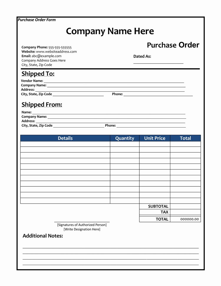 Sample order form Template Luxury 40 Free Purchase order Templates forms