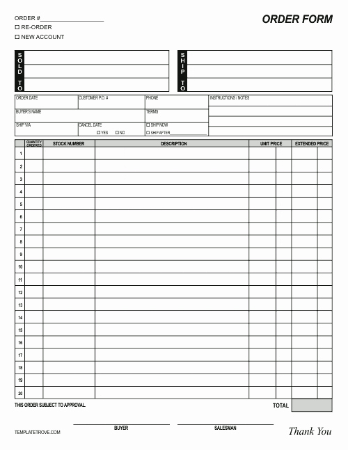 Sample order forms Template Beautiful 11 Sample order form Templates Word Excel Pdf formats