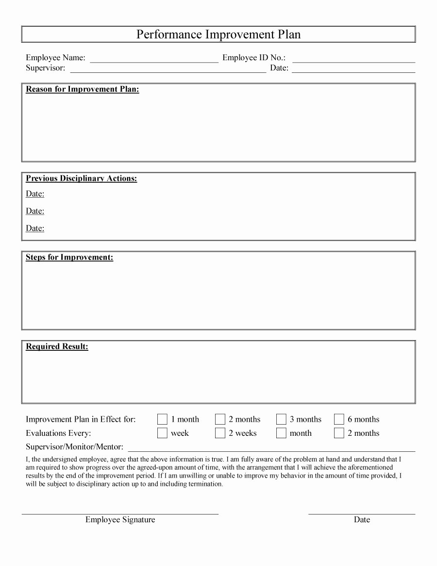 Sample Performance Improvement Plan Template Unique 41 Free Performance Improvement Plan Templates &amp; Examples