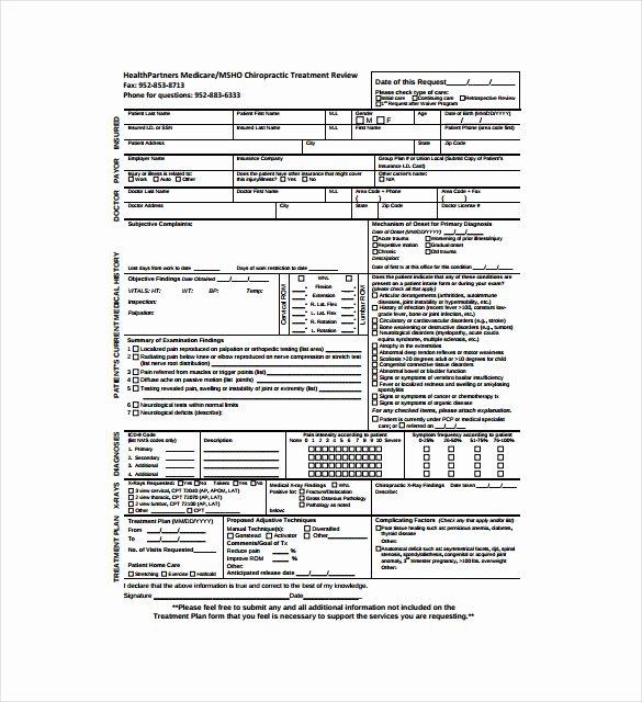 treatment plan template