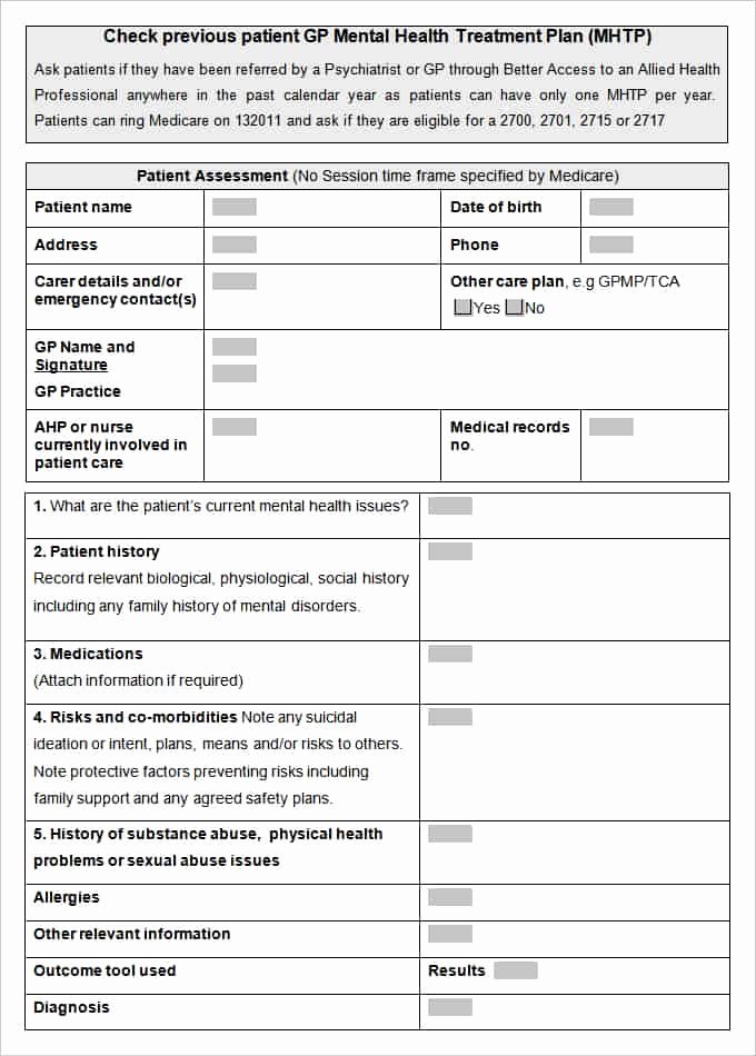 Sample Treatment Plan Template Elegant 38 Free Treatment Plan Templates In Word Excel Pdf