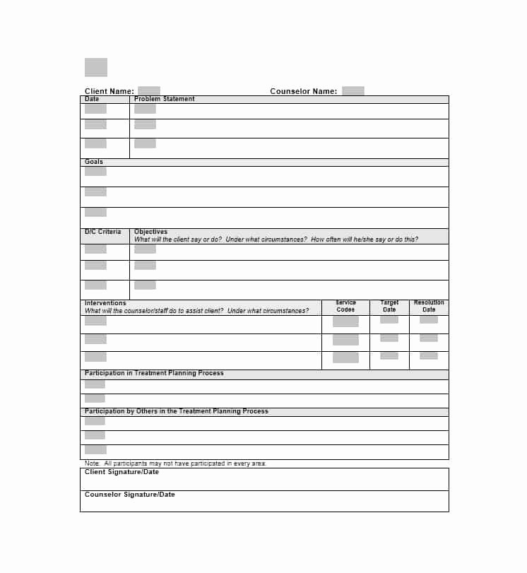 Sample Treatment Plan Template Elegant Psychotherapy Treatment Plan Template