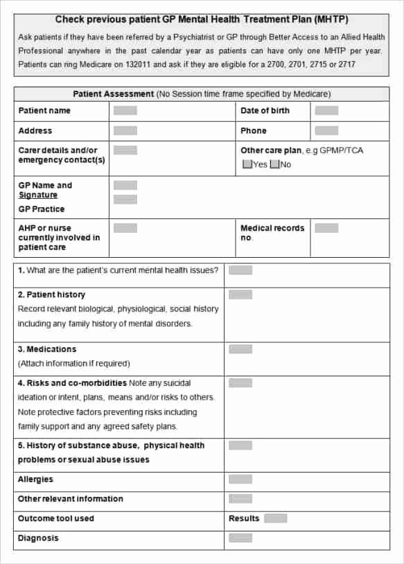 Sample Treatment Plan Template Fresh 38 Free Treatment Plan Templates In Word Excel Pdf