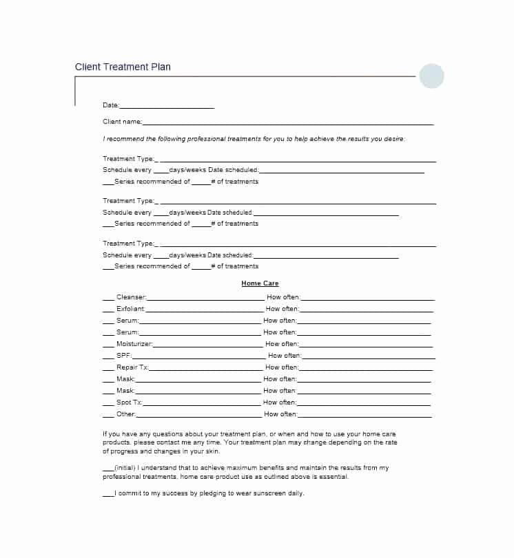 Sample Treatment Plan Template New 35 Treatment Plan Templates Mental Dental Chiropractic