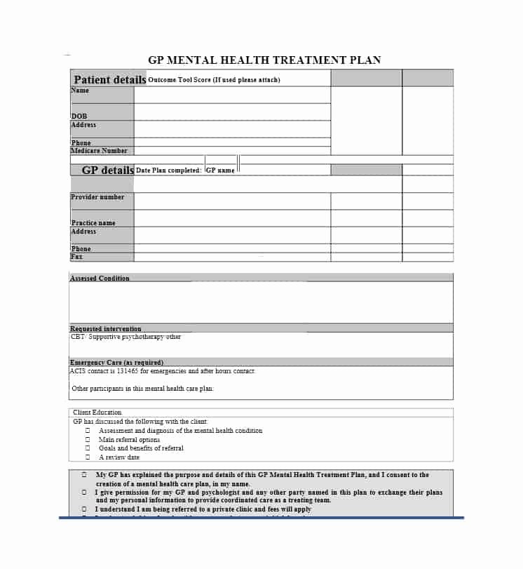 Sample Treatment Plan Template Unique 35 Treatment Plan Templates Mental Dental Chiropractic