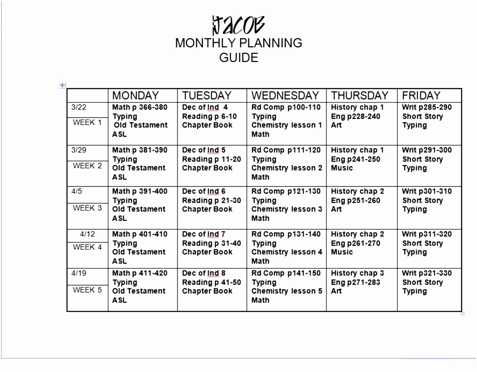 Planning guide