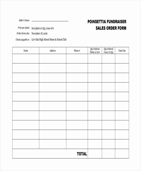 School Fundraiser order form Template Awesome 36 Free order forms