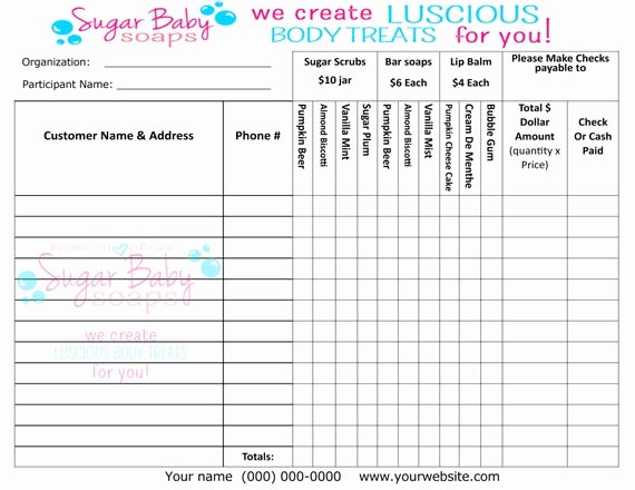 School Fundraiser order form Template Luxury Customized Fundraiser order formdigital File Onlycustomize