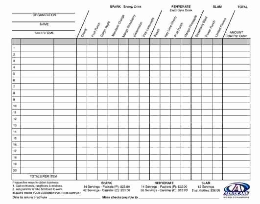 School Fundraiser order form Template Luxury Fundraiser order Templates Word Excel Samples
