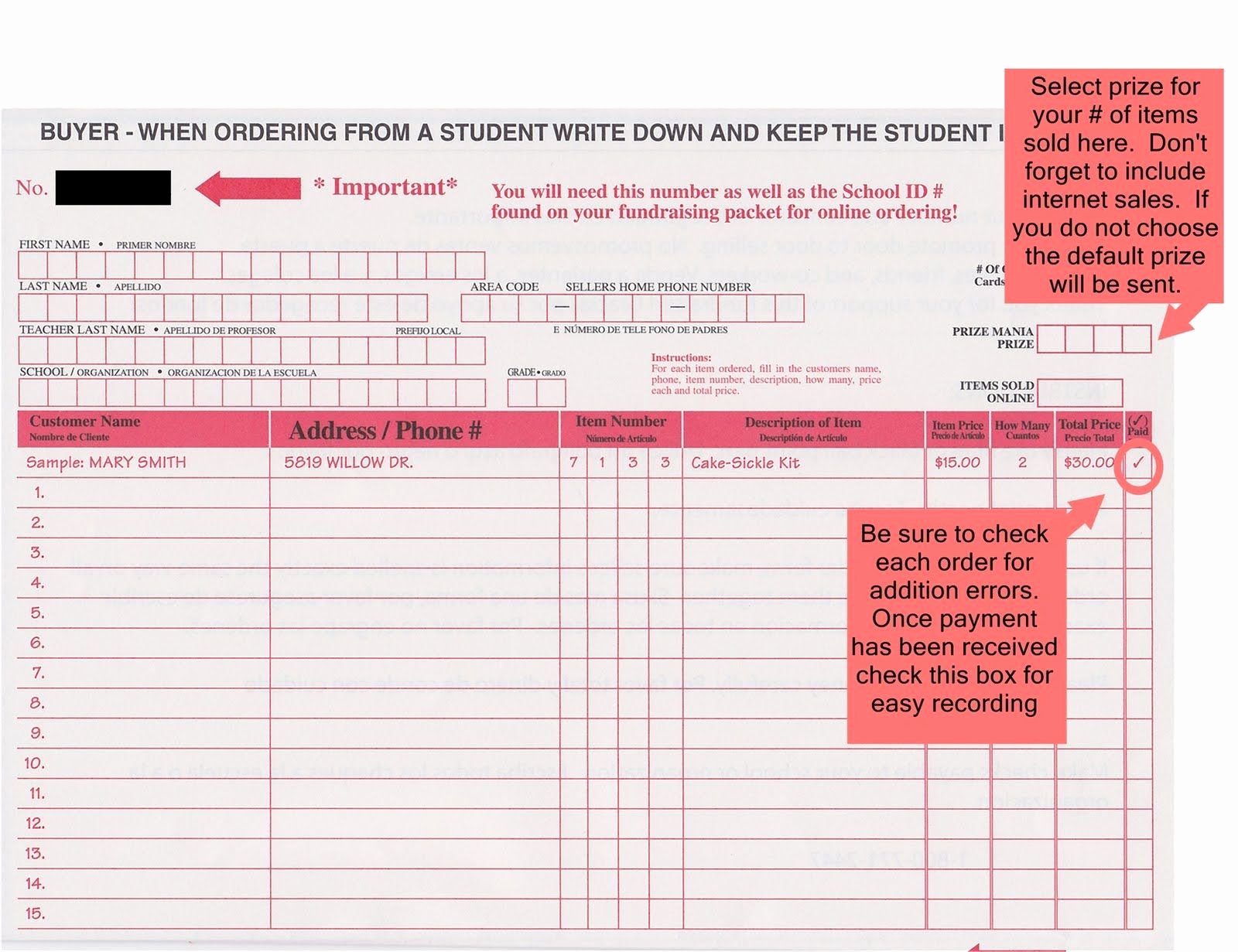 School Fundraiser order form Template Unique Printable Fundraising order form Template