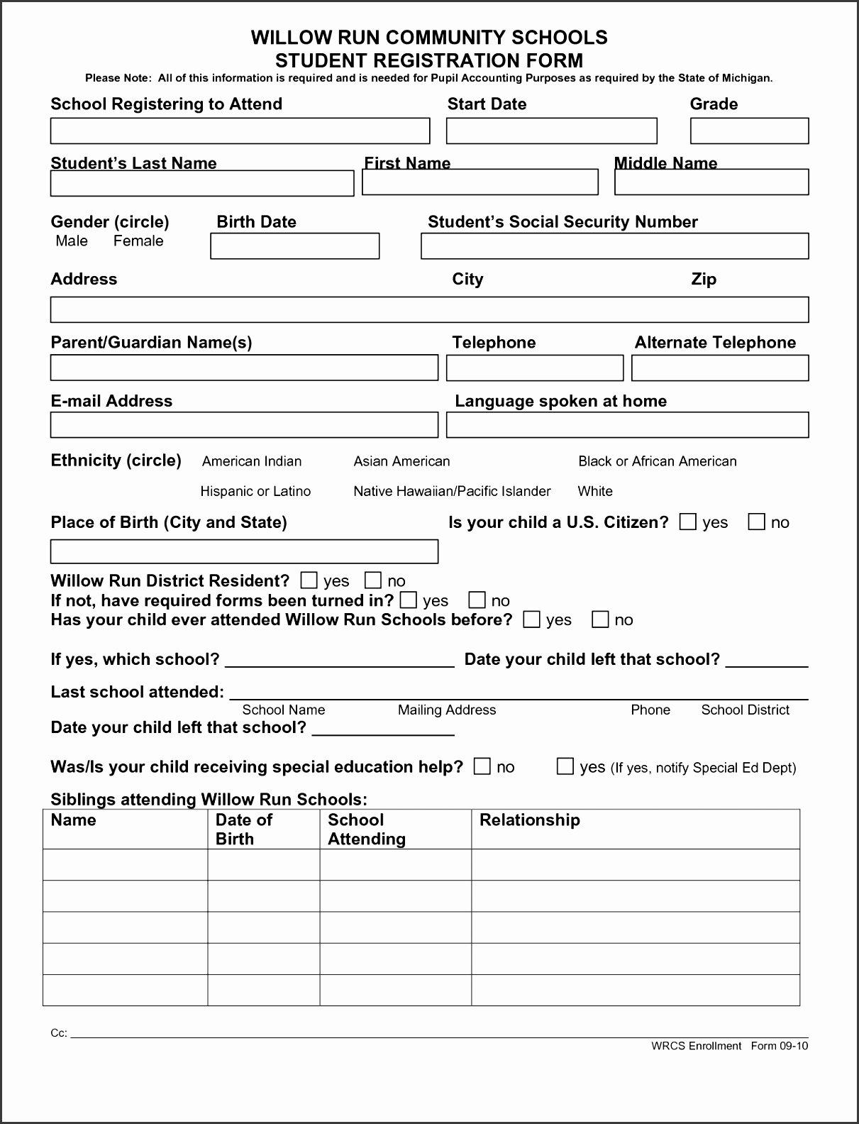 School Registration form Template Lovely 7 Vacation Bible School Registration form Template