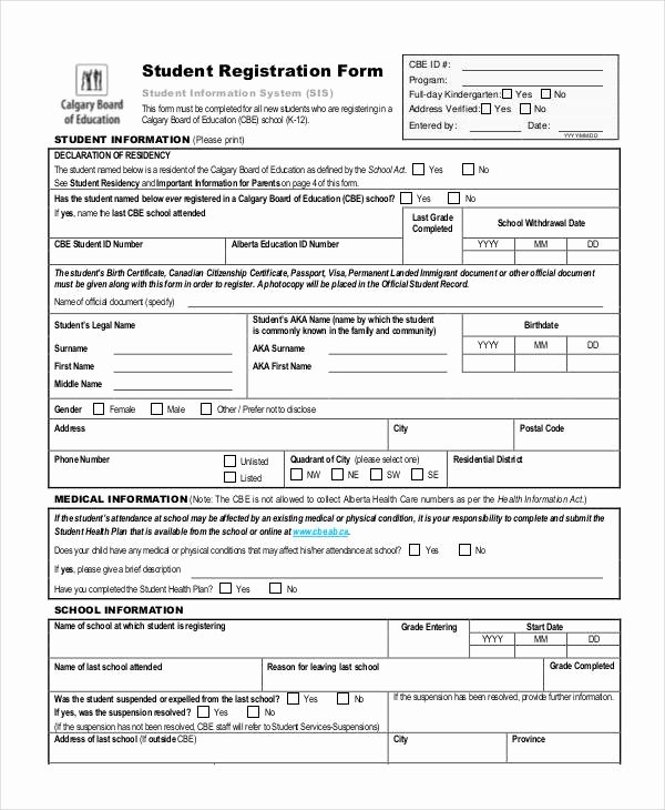 School Registration form Template Unique Registration form Template 11 Free Pdf Word Documents