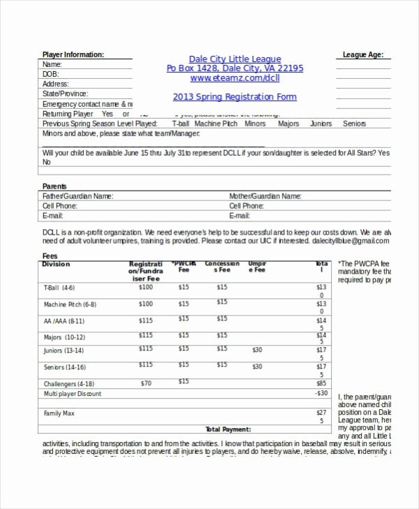 School Registration forms Template Beautiful Registration form Template 11 Free Pdf Word Documents