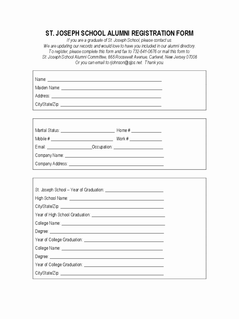 School Registration forms Template Unique Alumni Registration form 2 Free Templates In Pdf Word