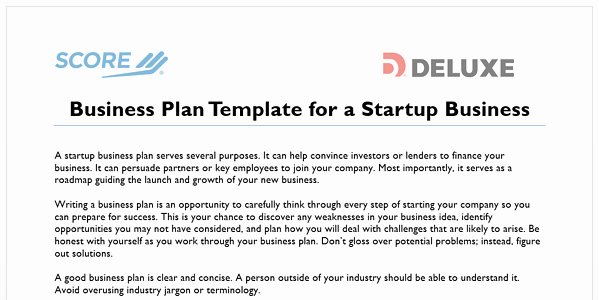 Scores Business Plan Template Fresh How to Write A Business Plan for Your Online Business