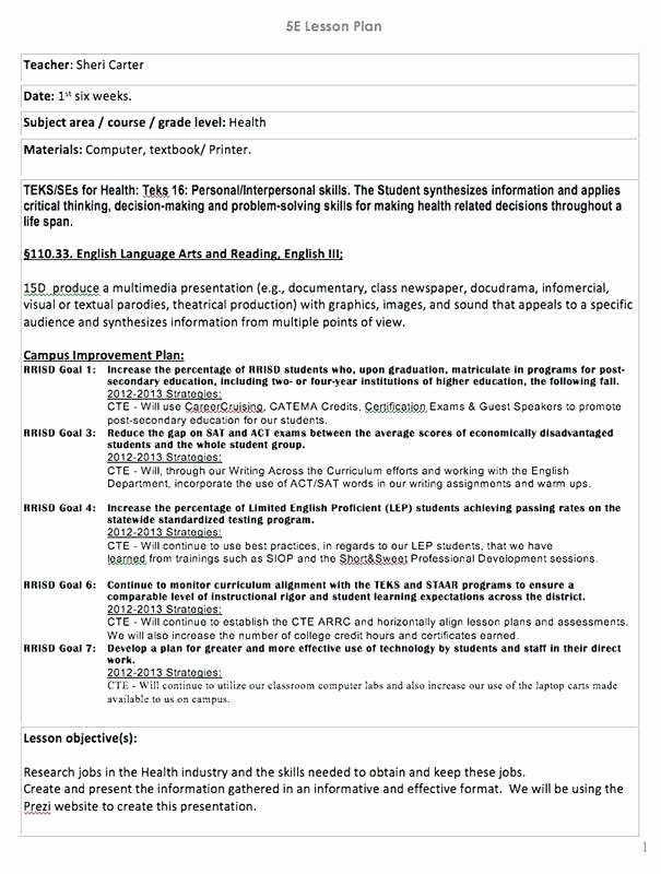 Secondary Lesson Plan Template Lovely Lesson Plan format Secondary School Flowersheet