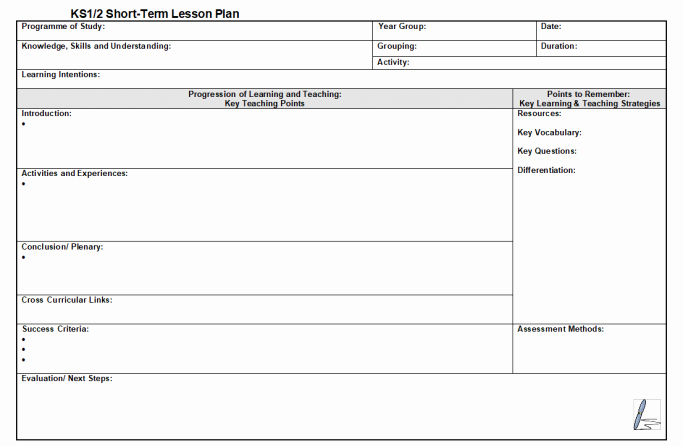 Secondary Lesson Plan Template New Adaptable Lesson Plan Template for Ks1 and Ks2