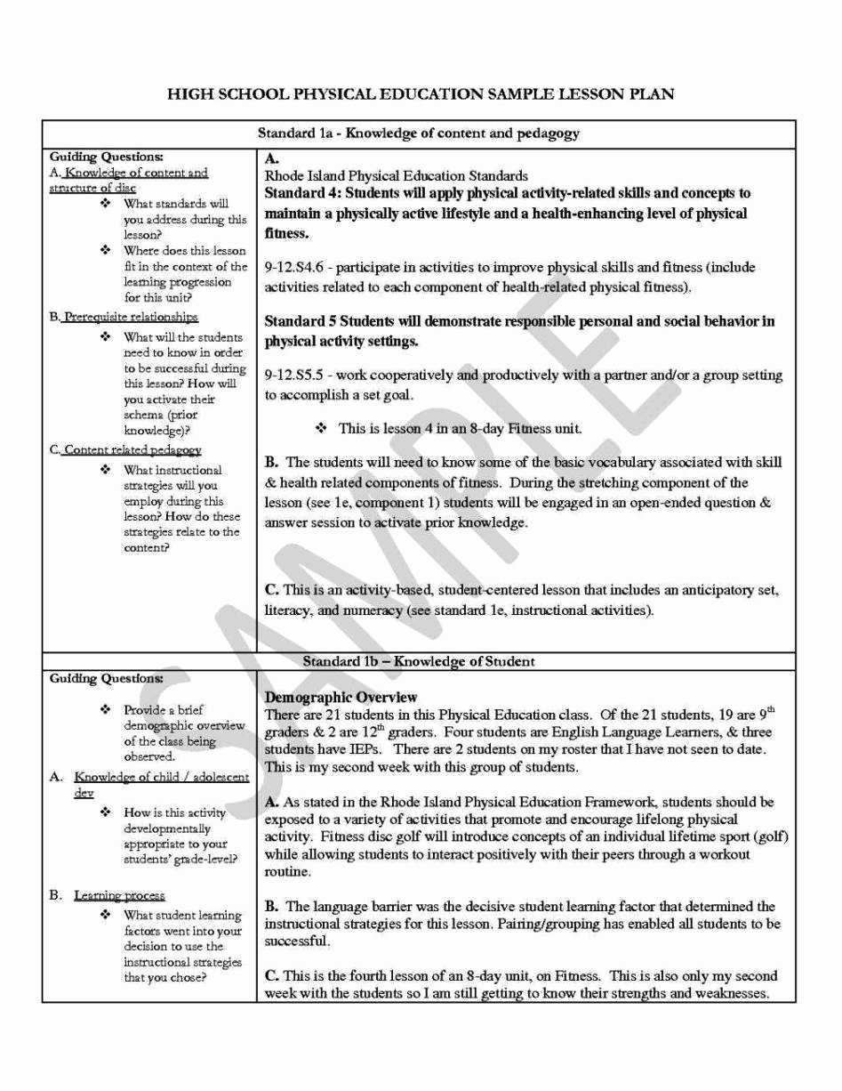 Secondary Lesson Plan Template New High School Math Lesson Plan Template Sampletemplatess