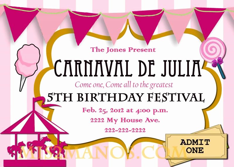 Secret society Invitation Template Fresh Free Printable Carnival Birthday Party Invitations Free