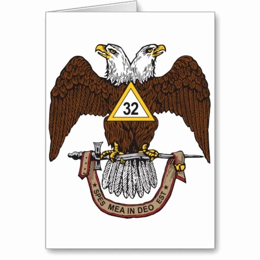 Secret society Invitation Template Unique 32nd Degree Scottish Rite Brown Eagle Greeting Card