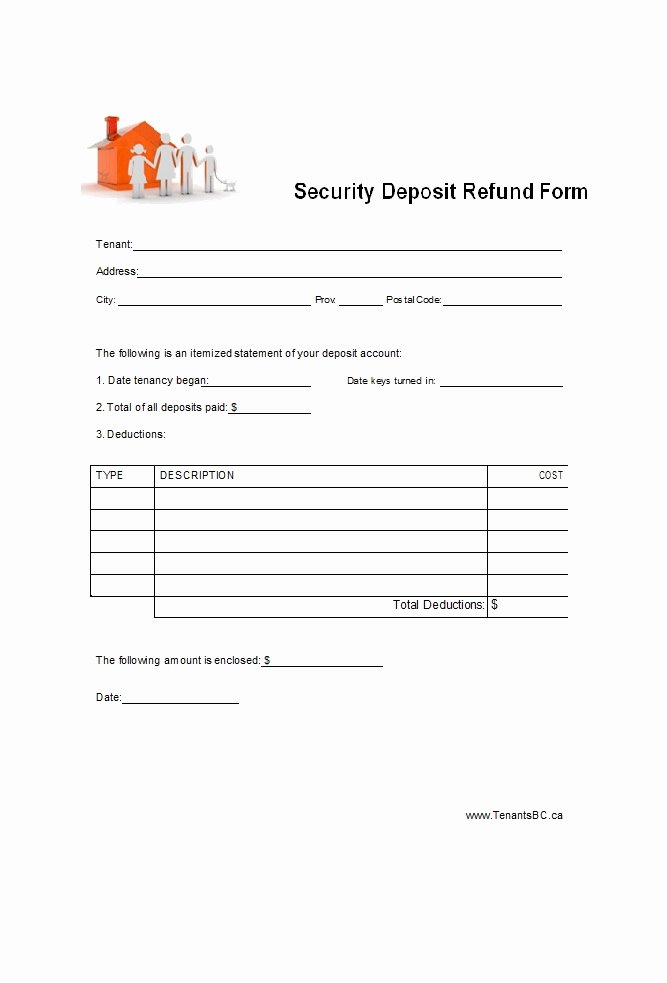 Security Deposit Return form Template Best Of 50 Effective Security Deposit Return Letters [ms Word]