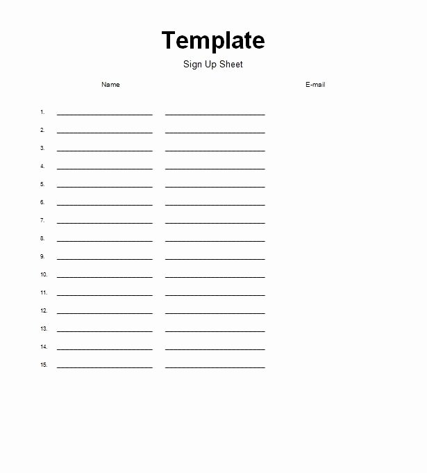 Sign Up form Template Word Best Of 3 Column Chart Printable Templates
