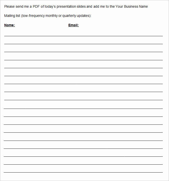 Sign Up form Template Word Elegant 58 Sign Up Sheets
