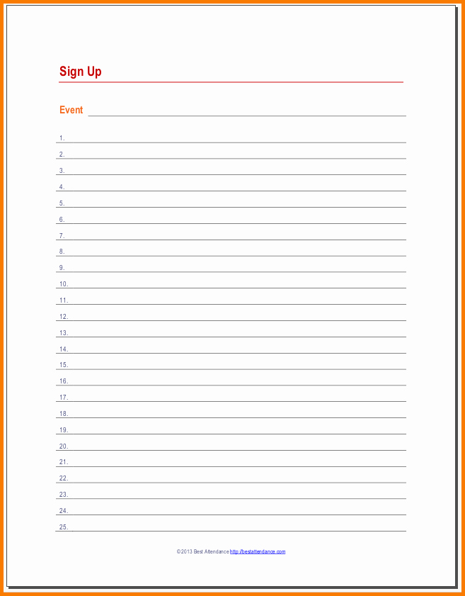 Sign Up form Template Word Fresh Sign Up Sheet Templates