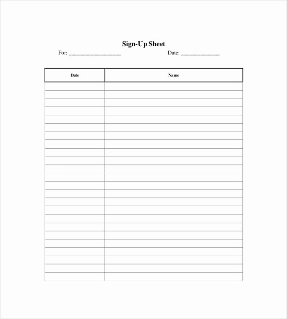 Sign Up form Template Word Unique Sheet Template 16 Free Word Excel Pdf Documents