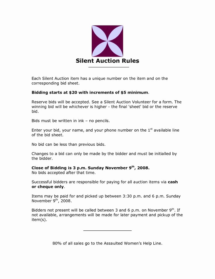 Silent Auction Donation form Template Beautiful Printable forms for Silent Auction Registration