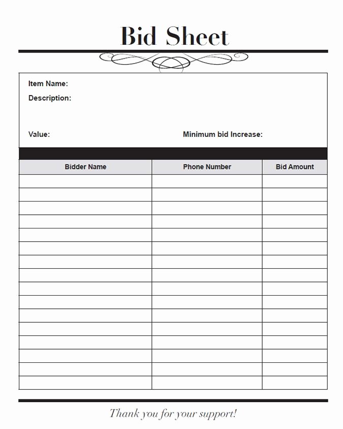 Silent Auction Donation form Template Luxury Auction Planning tools Template S Including Bid
