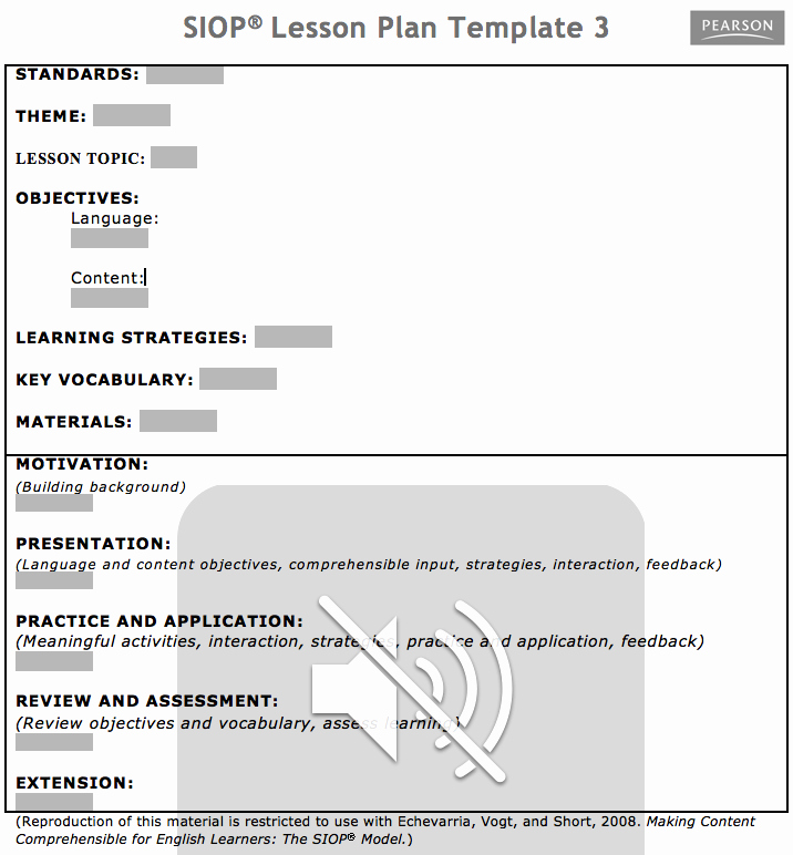 Siop Lesson Plan Template 2 Luxury Download Siop Lesson Plan Template 1 2