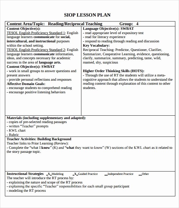 Siop Lesson Plan Template 3 Unique Write My Essay Line for Cheap Cover Letter Examle