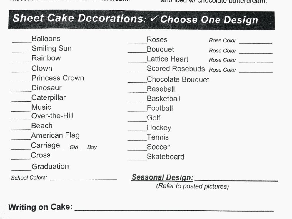 Special order form Template Inspirational Reasons why Costco Cake