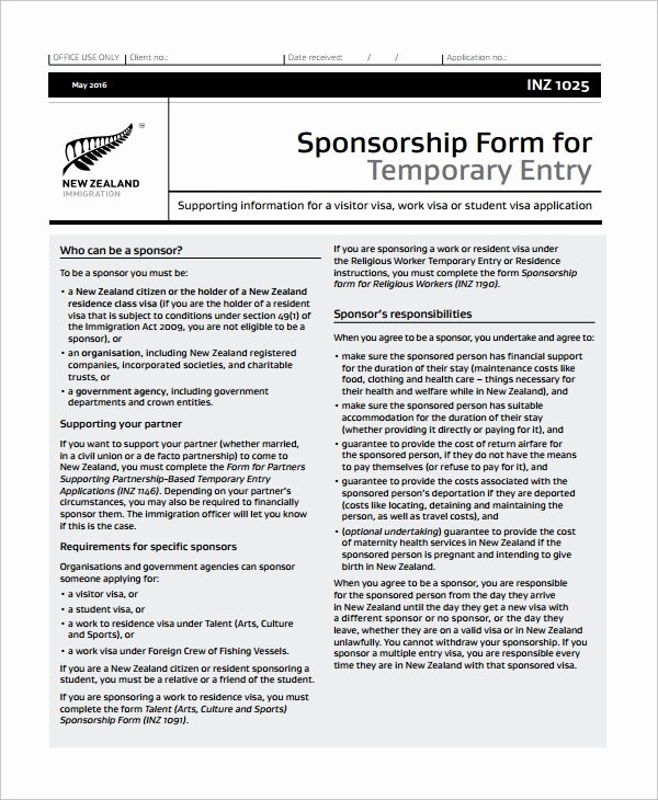 Sponsorship form Template Word Luxury 10 Sponsorship form Templates