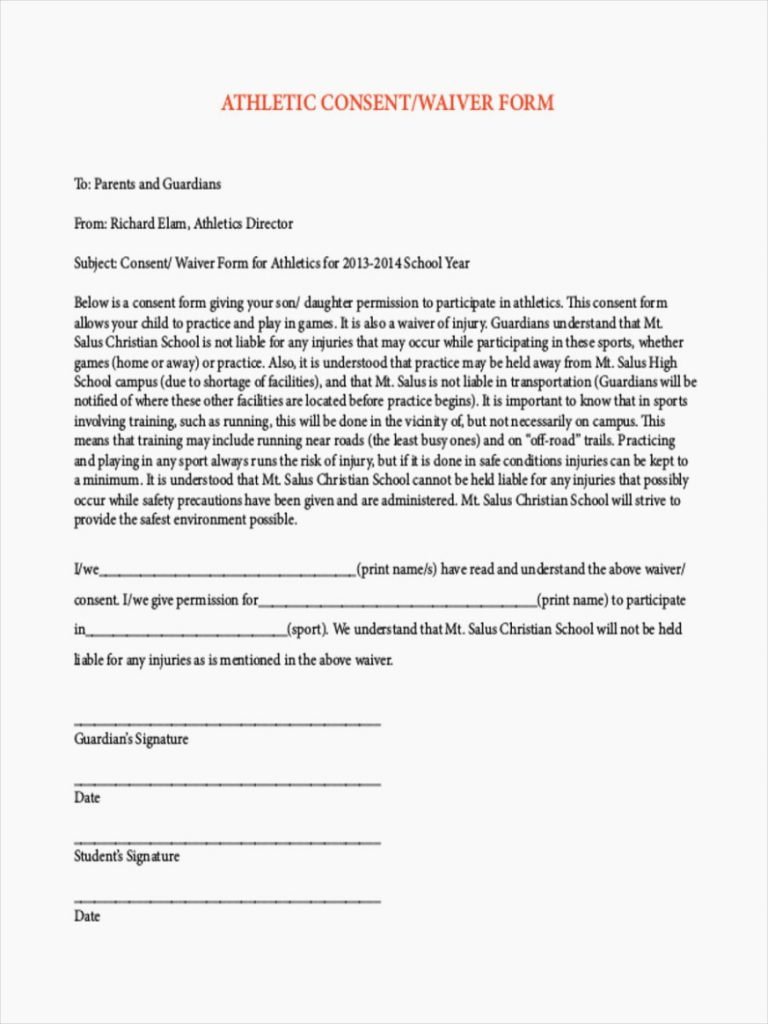 Sports Waiver form Template Beautiful Sports Liability Waiver form Template