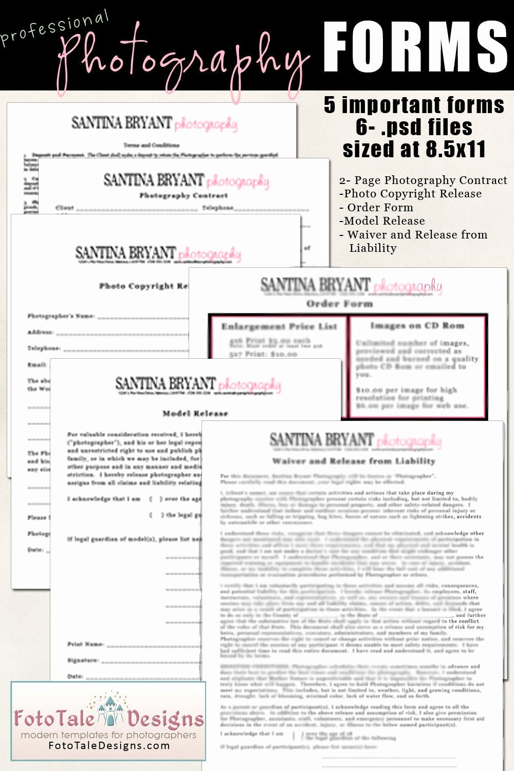 Sports Waiver form Template Luxury Instant Download Professional Graphy forms Contract