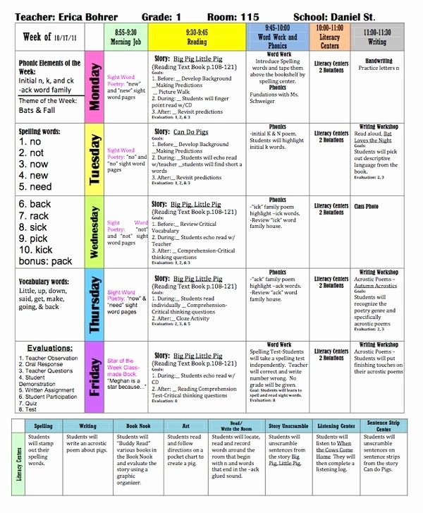 Standard Based Lesson Plan Template Fresh Lesson Plan Book Lesson Plan Book Template