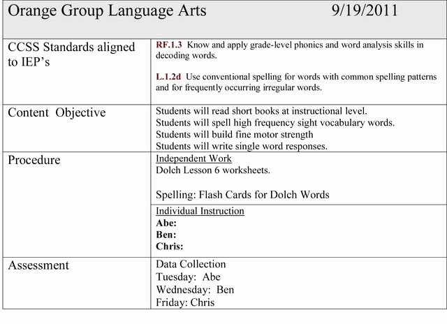 Standard Lesson Plan Template Beautiful Writing Lesson Plans In the Self Contained Classroom