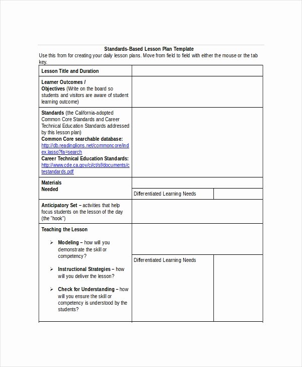 Standard Lesson Plan Template Fresh Lesson Plan Template 22 Free Word Pdf Documents