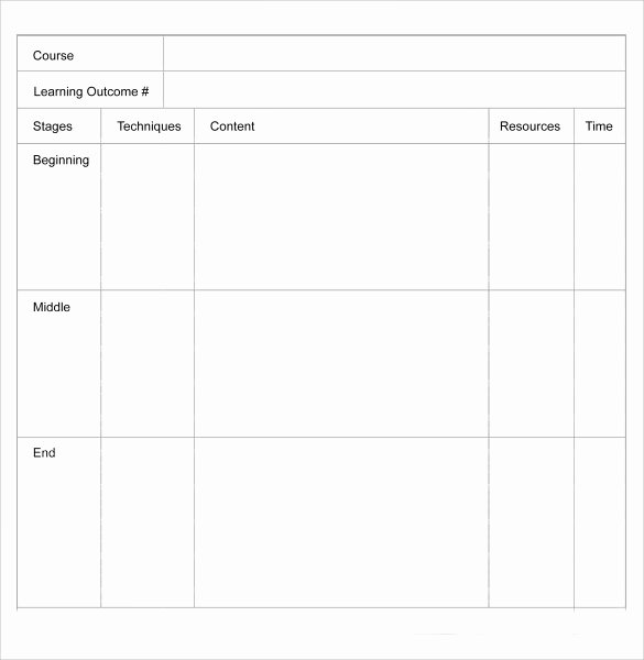 Standard Lesson Plan Template Luxury Blank Lesson Plan Template 11 Download Free Samples