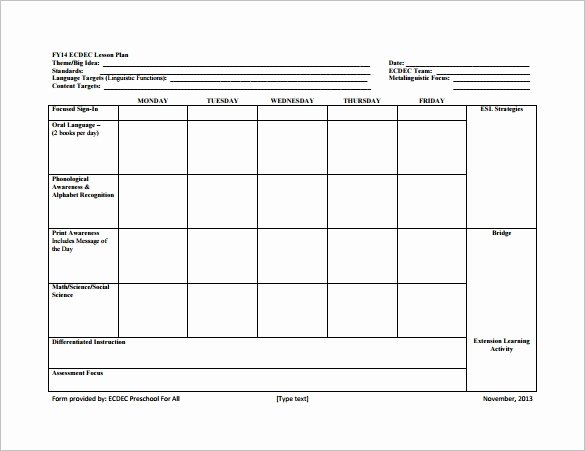 Standard Lesson Plan Template Unique 8 Lesson Plan Templates – Free Sample Example format