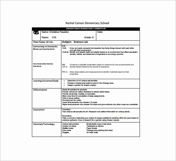 Standards Based Lesson Plan Template Beautiful Daily Lesson Plan Template 15 Free Pdf Word format