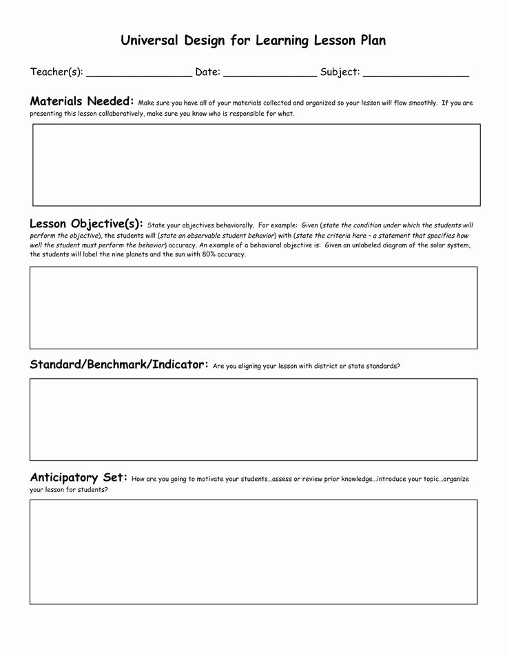 Standards Based Lesson Plan Template Lovely Best S Of Florida Lesson Plan Template Preschool