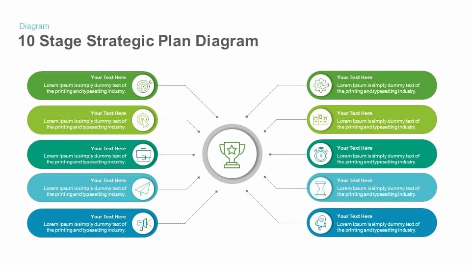 Strategic Plan Powerpoint Template Inspirational 10 Stage Strategic Plan Diagram Template for Powerpoint