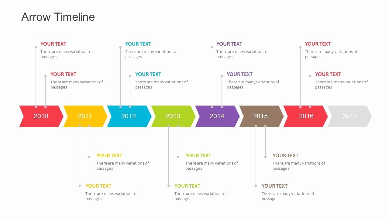 Strategic Plan Timeline Template Elegant Arrow Timeline Template for Powerpoint Fully Editable