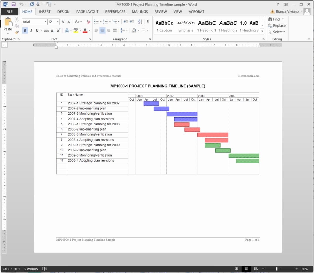 Strategic Plan Timeline Template New Project Planning Timeline Template