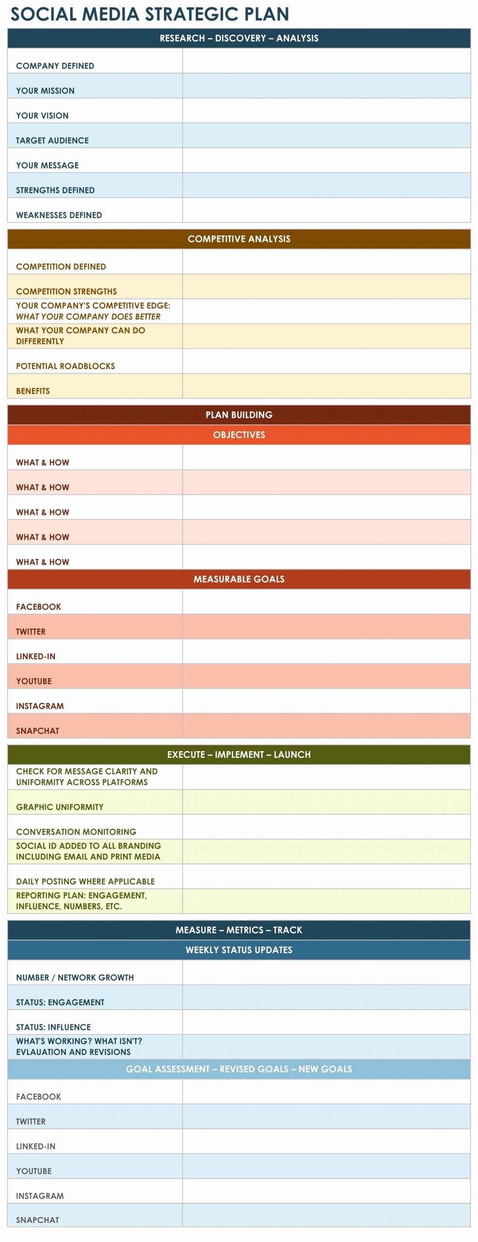 Strategic Planning Template Excel Lovely 9 Free Strategic Planning Templates Smartsheet