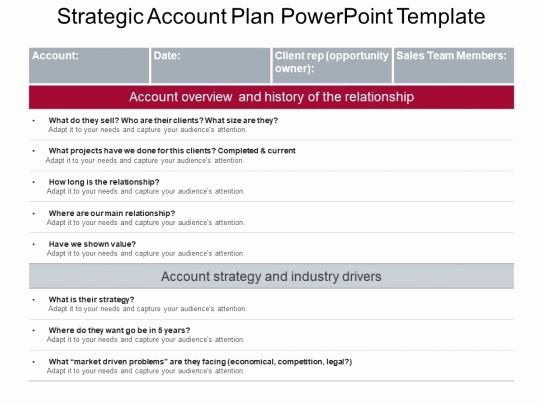 Strategic Planning Template Ppt Inspirational Strategic Account Plan Powerpoint Template