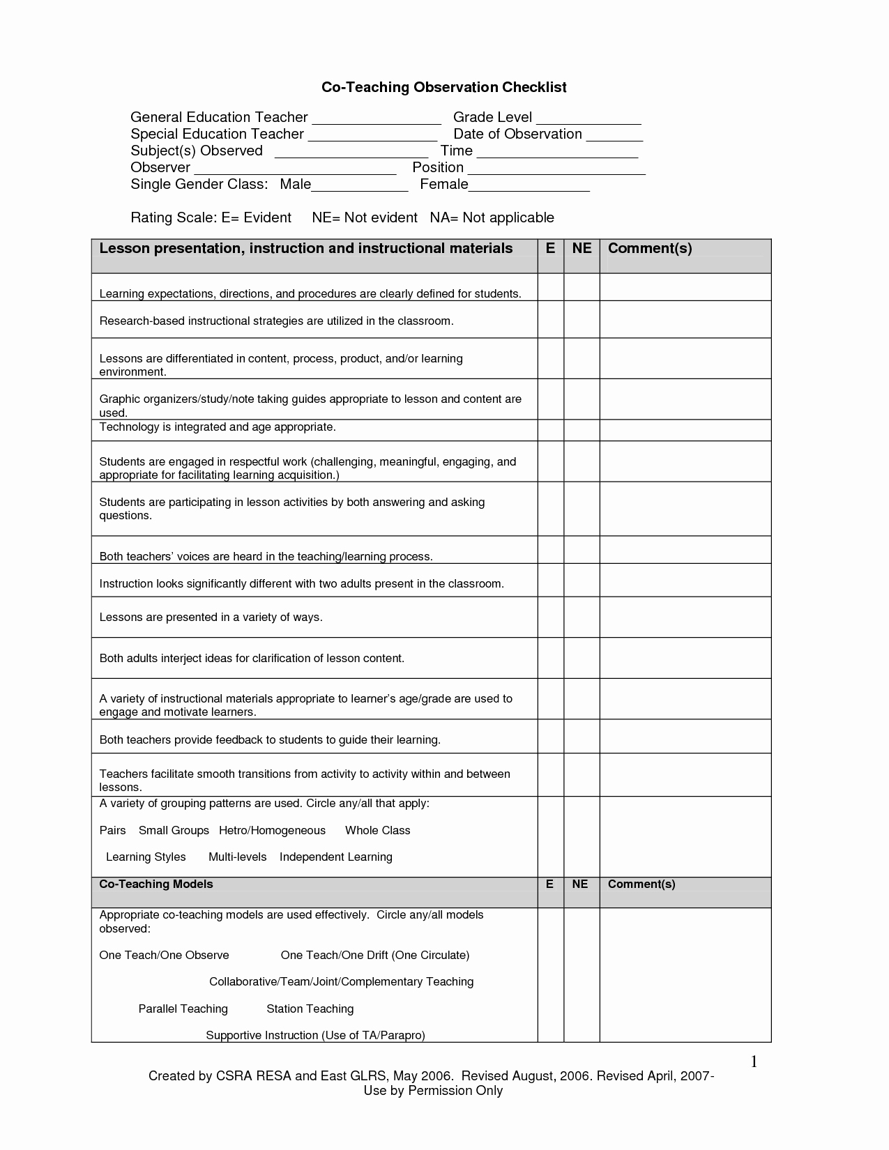 Student Observation form Template Inspirational Observation Checklist Will Be Useful for Friday S P D